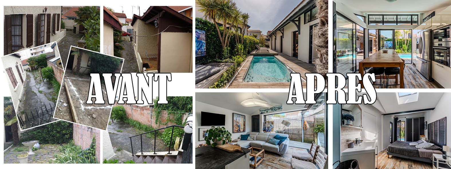 AVANT APRES location saisonniere Arcachon vacances villa louer maison BassindArcachon piscine detente famille plage port terrasses dune pilat